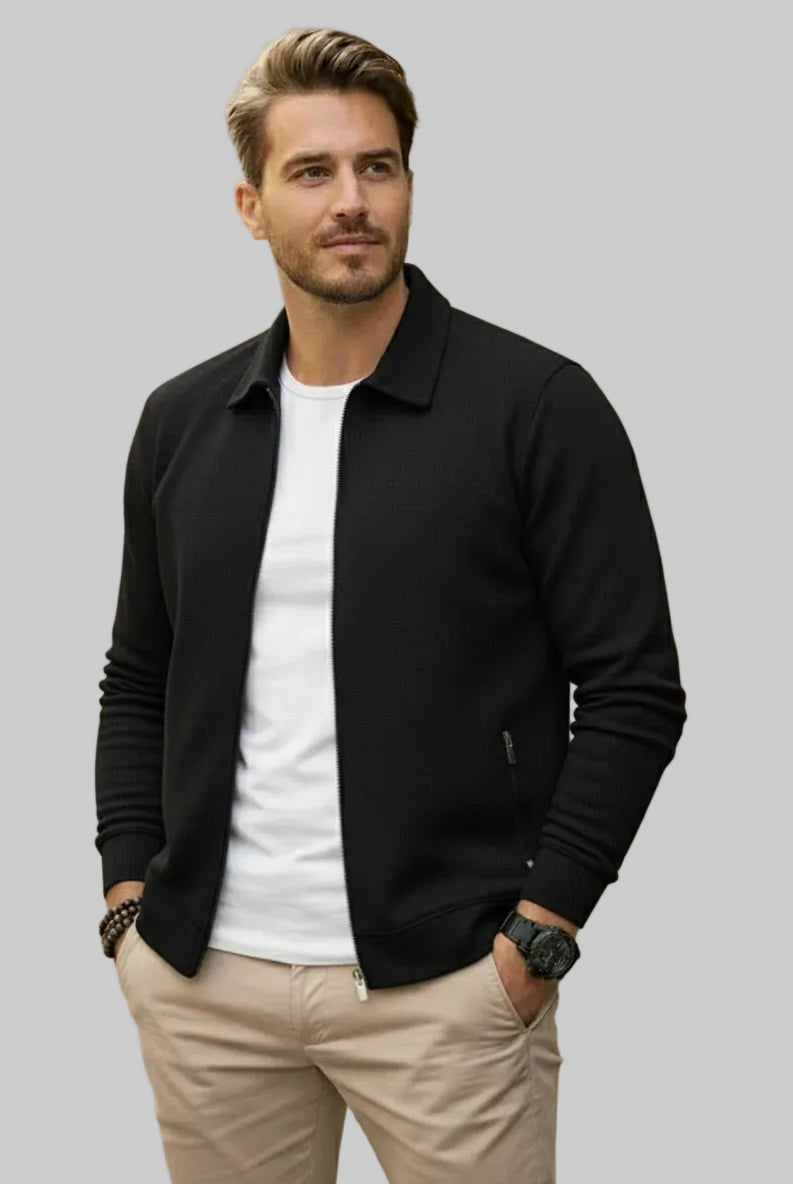 Men's Casual Zipper Vest with Stand-Up Collar - 4