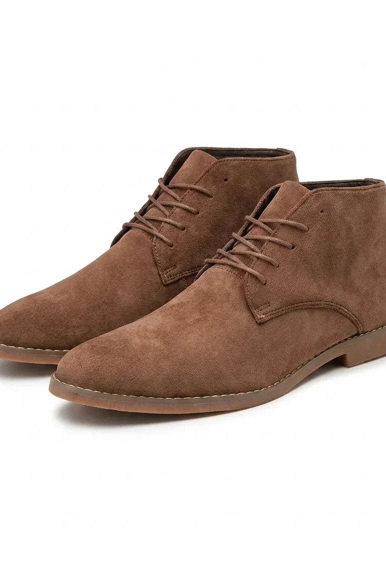Men's Chukka Lace-Up Ankle Boots with Suede Upper 0