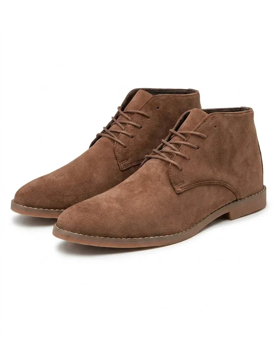 Men's Chukka Lace-Up Ankle Boots with Suede Upper 0