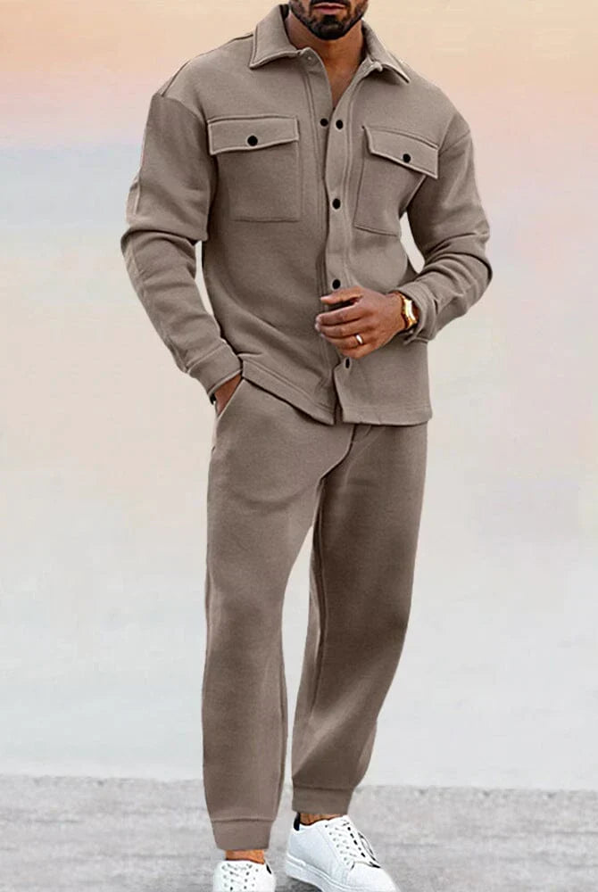 Men's Fitted Blazer and Trouser Suit Set for Formal Events 0