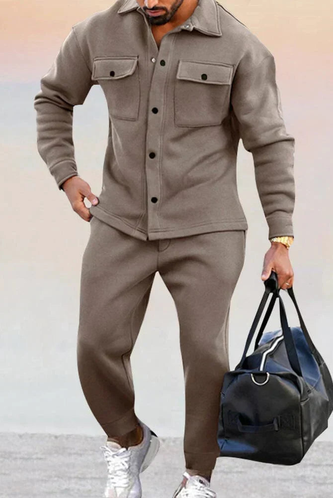 Men's Fitted Blazer and Trouser Suit Set for Formal Events 1