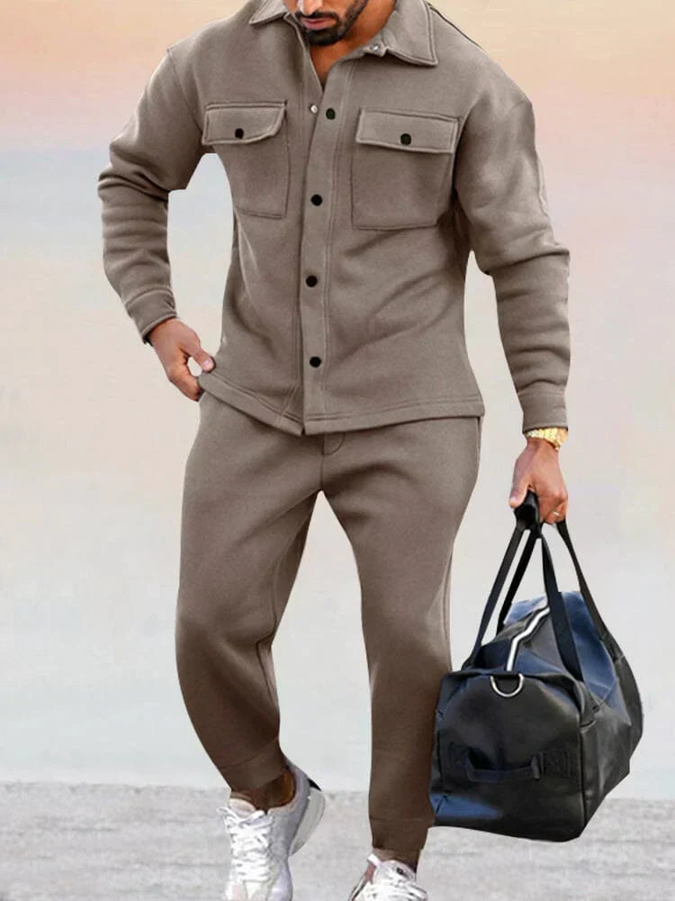 Men's Fitted Blazer and Trouser Suit Set for Formal Events 1