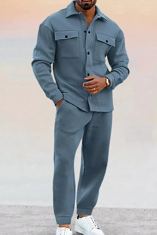 Men's Fitted Blazer and Trouser Suit Set for Formal Events 9