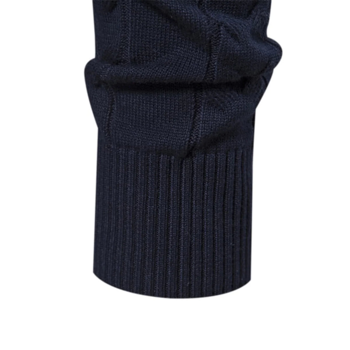 Men's Half-Zip Sweater with Stand Collar and Nordic Pattern 6