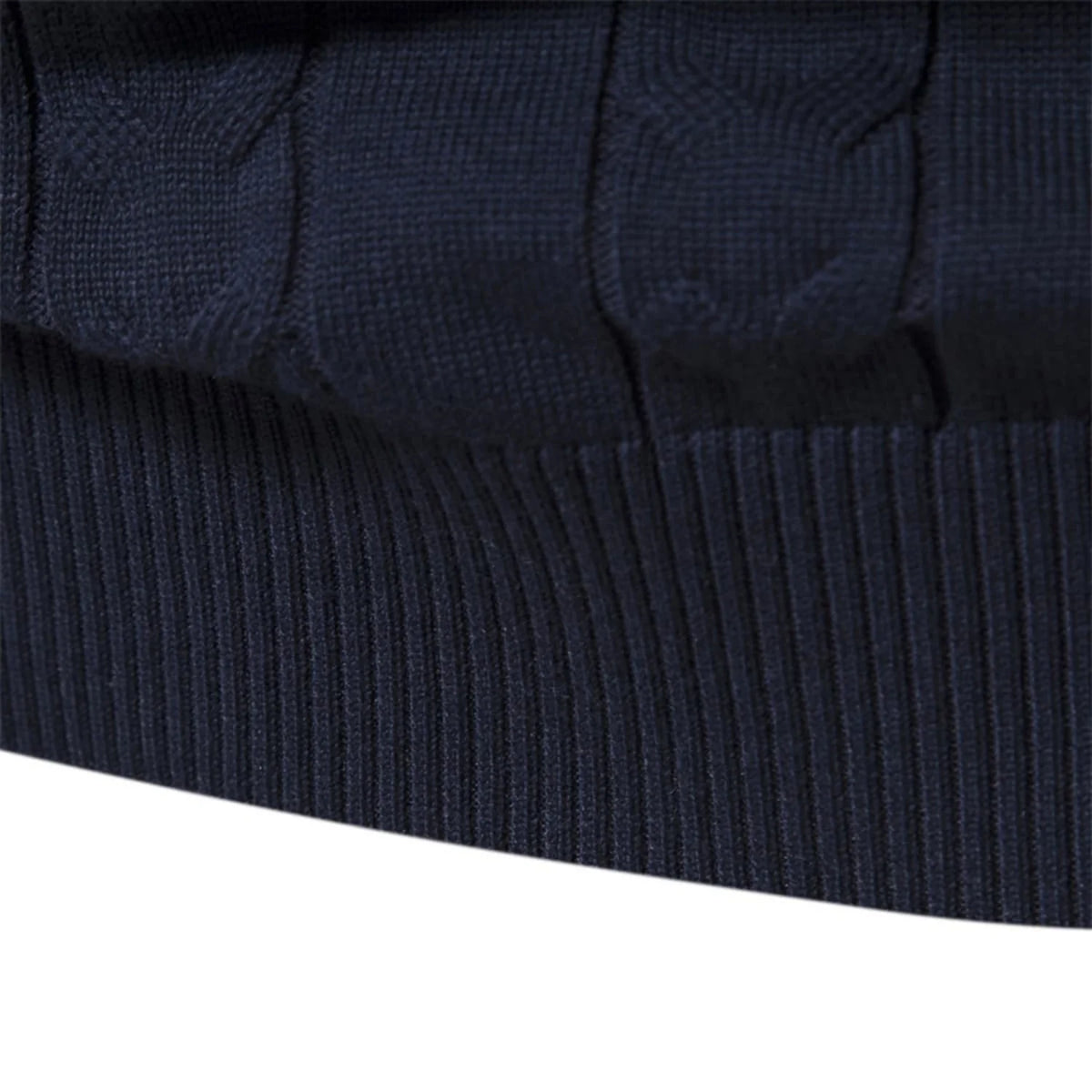 Men's Half-Zip Sweater with Stand Collar and Nordic Pattern 7