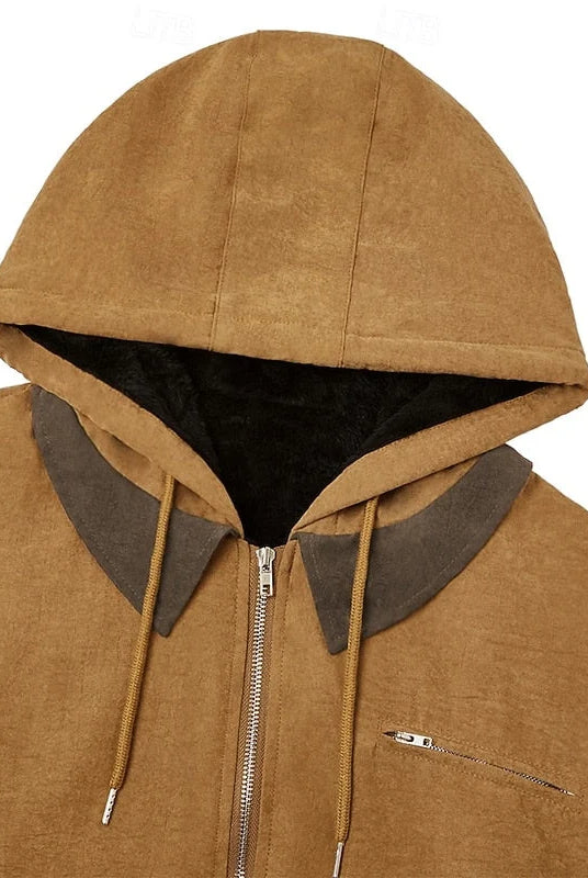 Men's Hooded Fleece-Lined Jacket with Full-Zip Closure 4
