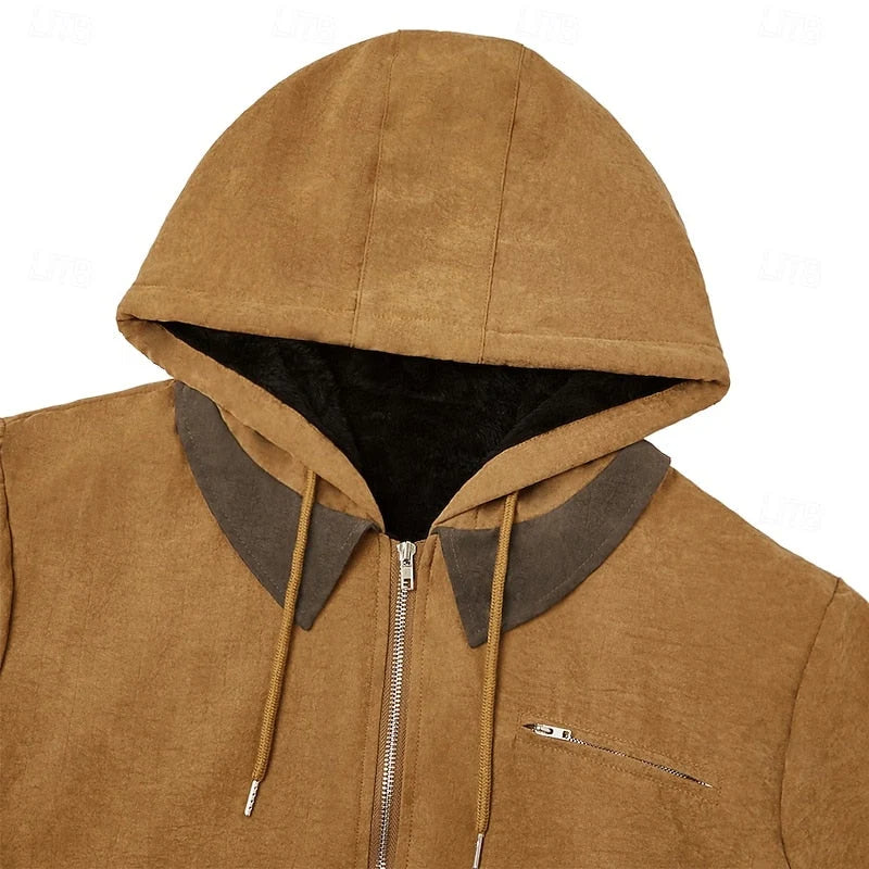 Men's Hooded Fleece-Lined Jacket with Full-Zip Closure 4