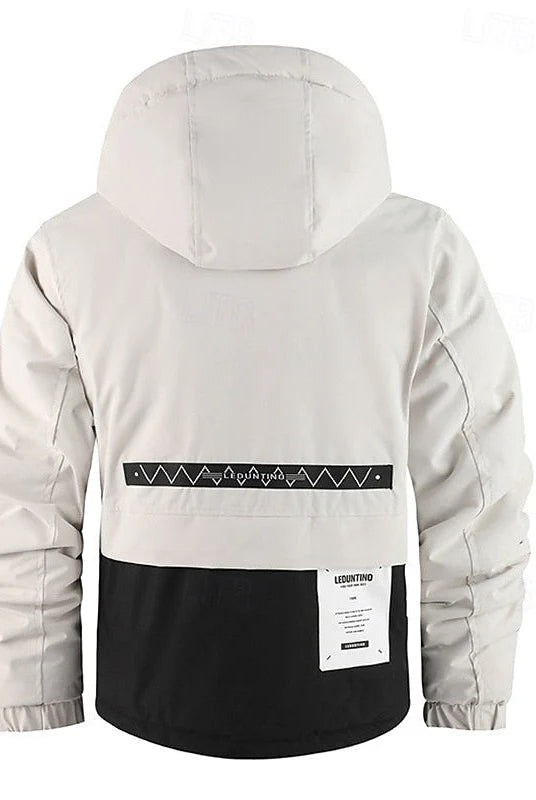 Men's Hooded Utility Jacket with Weather-Resistant Insulation 2