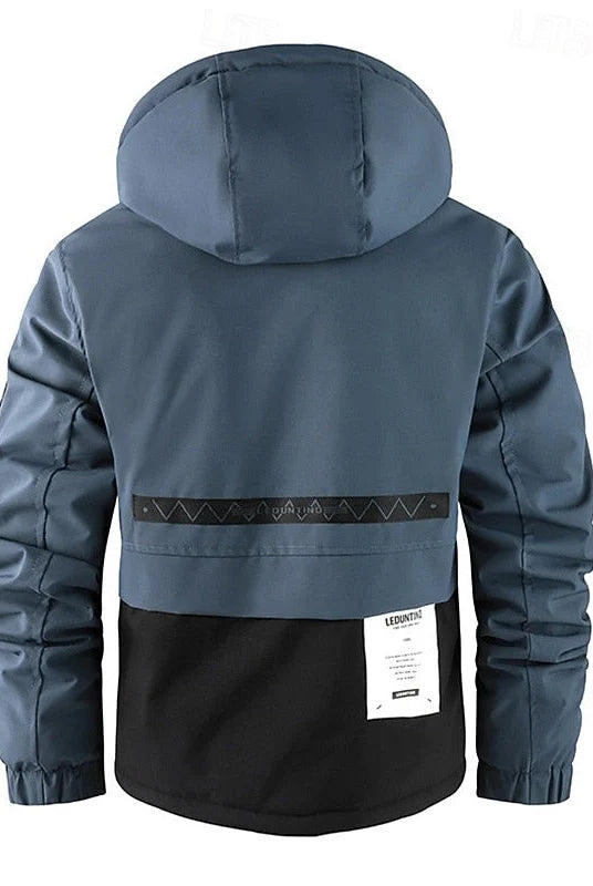 Men's Hooded Utility Jacket with Weather-Resistant Insulation 5