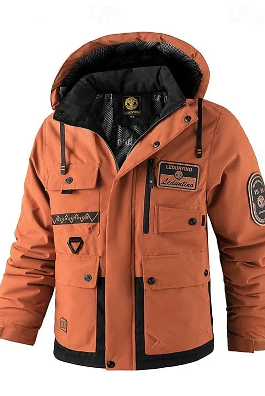 Men's Hooded Utility Jacket with Weather-Resistant Insulation 6