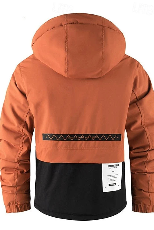 Men's Hooded Utility Jacket with Weather-Resistant Insulation 8