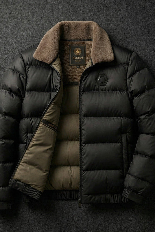 Men's Lightweight Down-Insulated Jacket with Fleece-Lined Collar 5