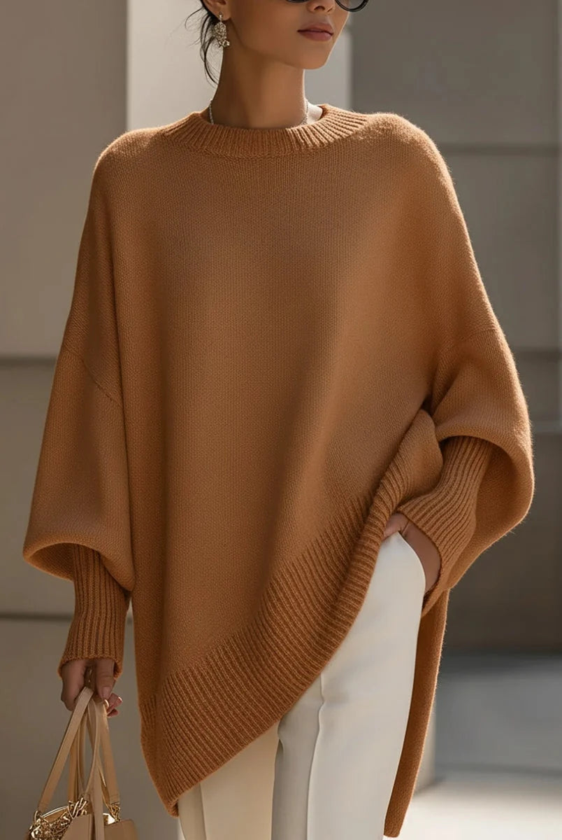 Men's Oversized Knit Crewneck Sweater with Ribbed Trim 5