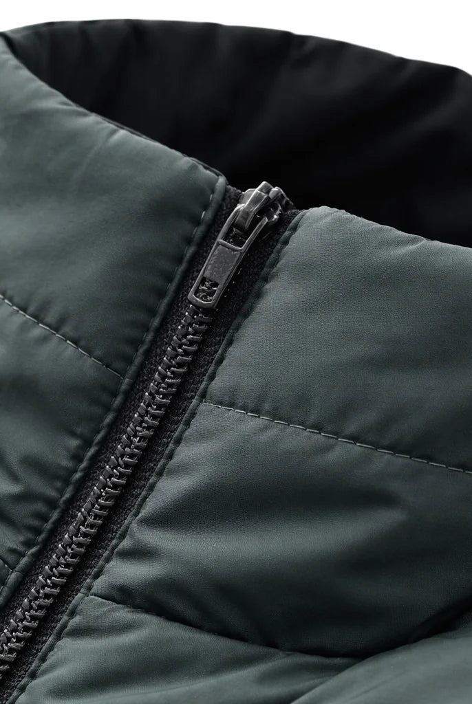Men's Quilted Blazer Jacket with Padded Insulation and High Collar 5