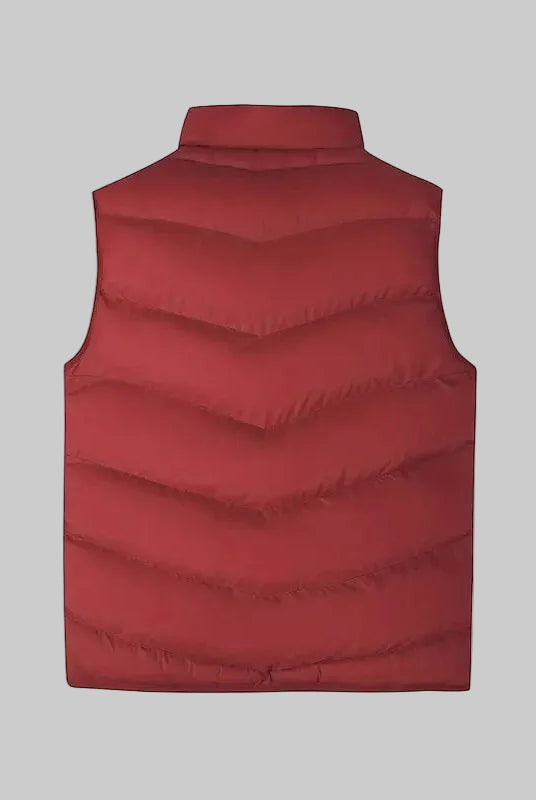 Men's Quilted Puffer Vest with Stand Collar and Side Pockets 2