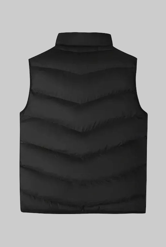 Men's Quilted Puffer Vest with Stand Collar and Side Pockets 6