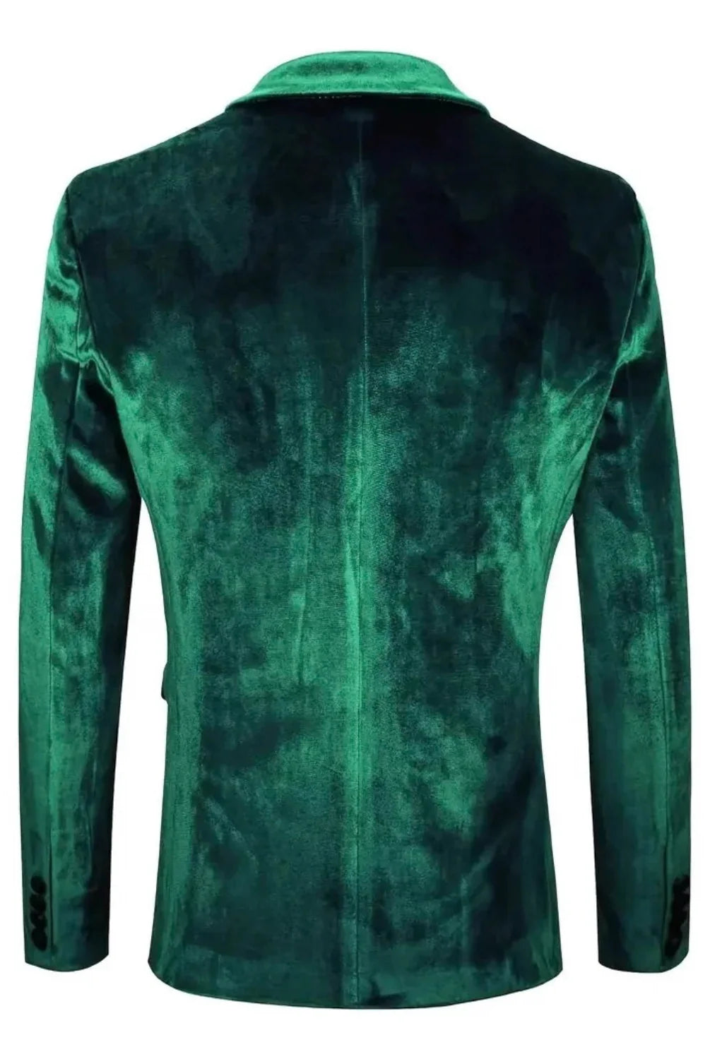 Men's Slim Fit Velvet Single-Breasted Blazer 3