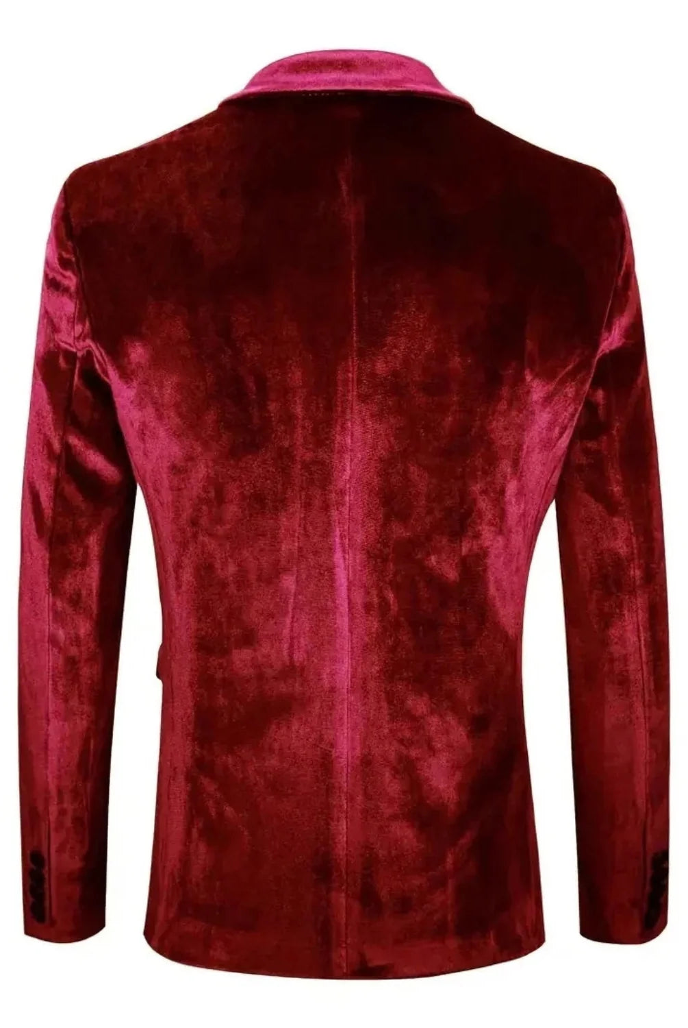 Men's Slim Fit Velvet Single-Breasted Blazer 4