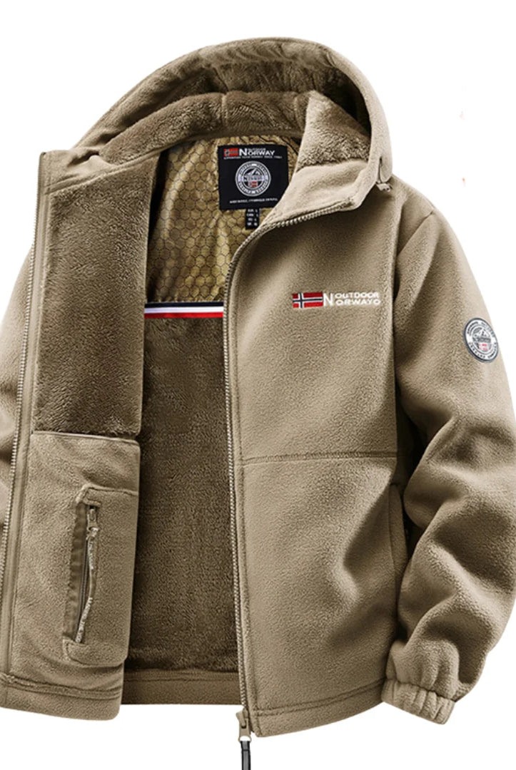 Men's Winter Jacket with Thermal Fleece Lining and Weather-Resistant Shell 0