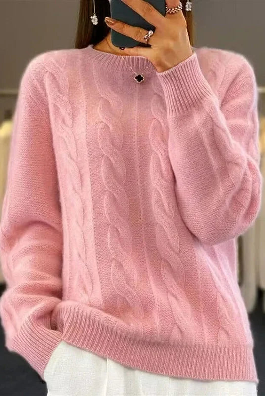 Women's Cashmere Crewneck Sweater for Versatile Layering 3