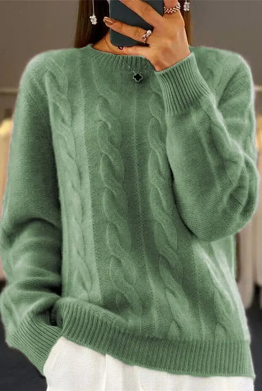 Women's Cashmere Crewneck Sweater for Versatile Layering 6