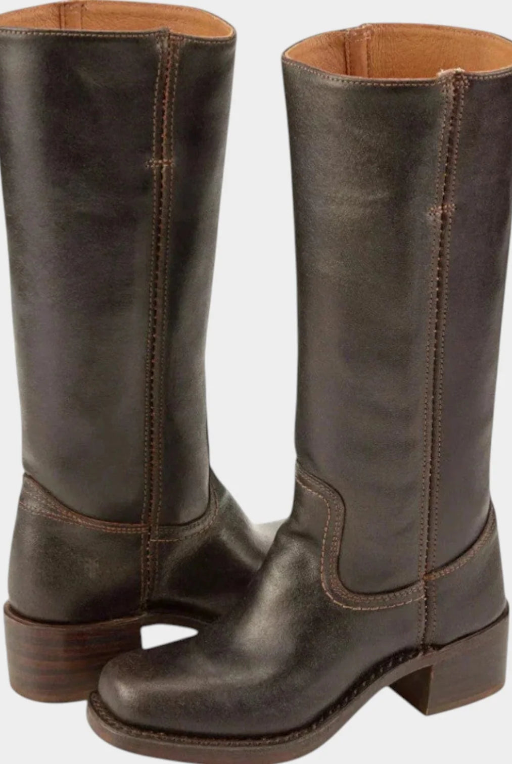 Women's Knee High Cowboy Boots with Block Heel and Orthopedic Support 0