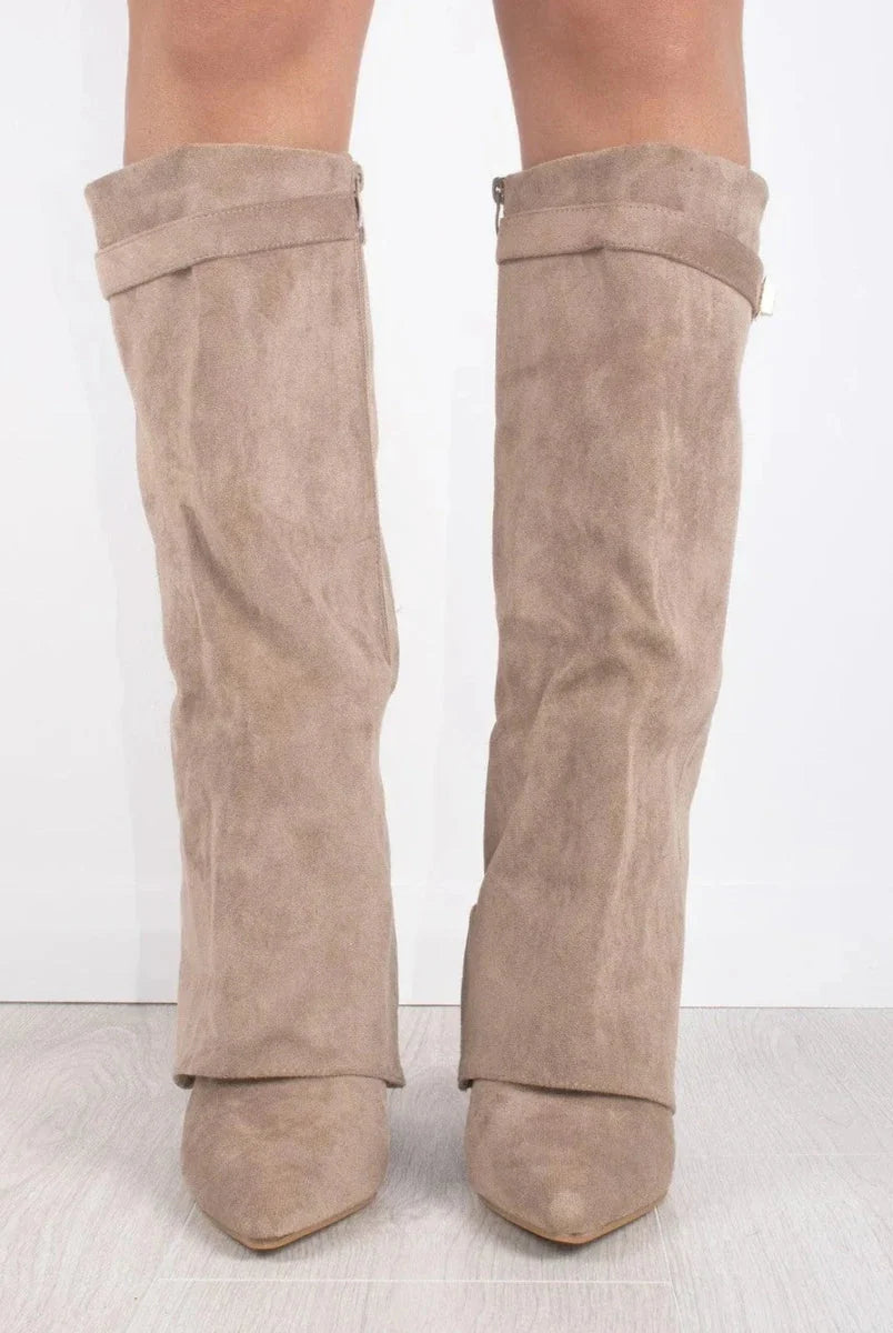 Women's Leather Thigh-High Boots with Buckle Detail 7