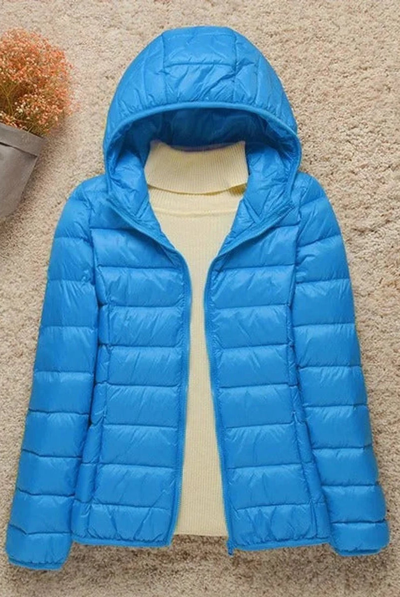 Women's Lightweight Quilted Hooded Puffer Jacket 2