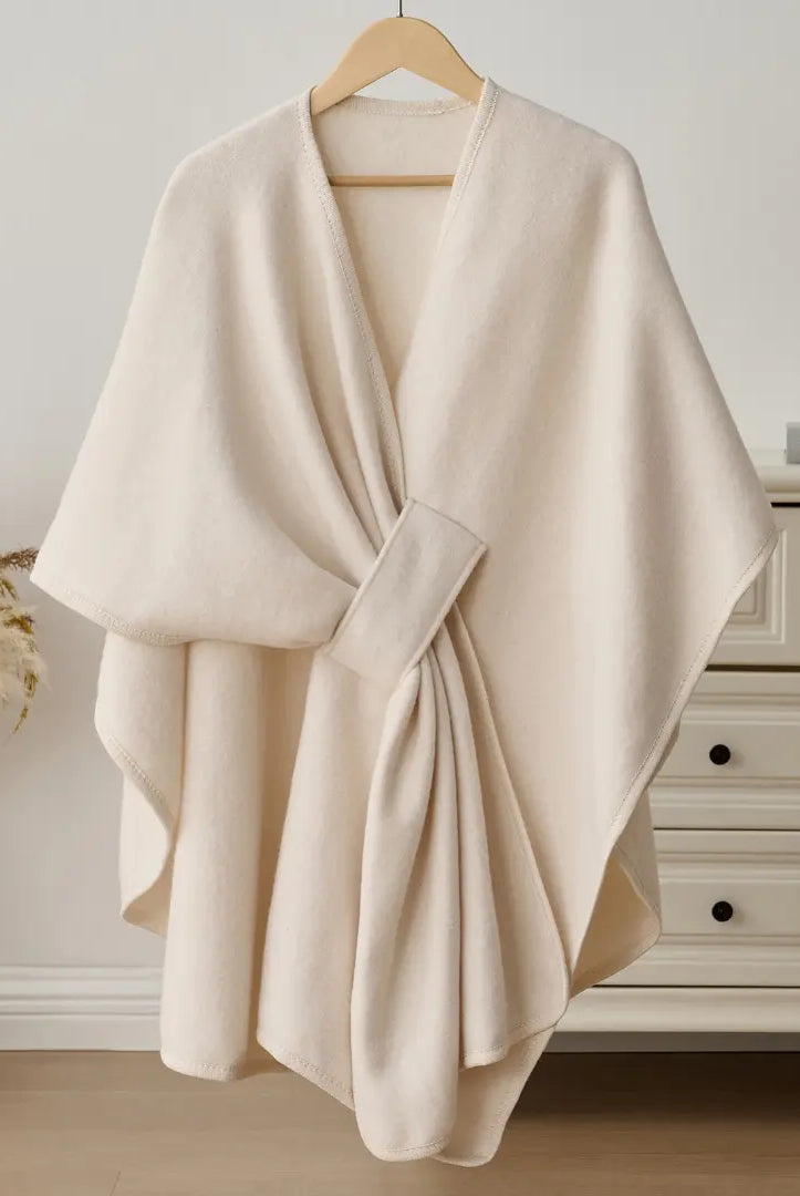 Women's Long Fleece Drape Shawl Wrap - One Size, Soft and Flowing Design 1
