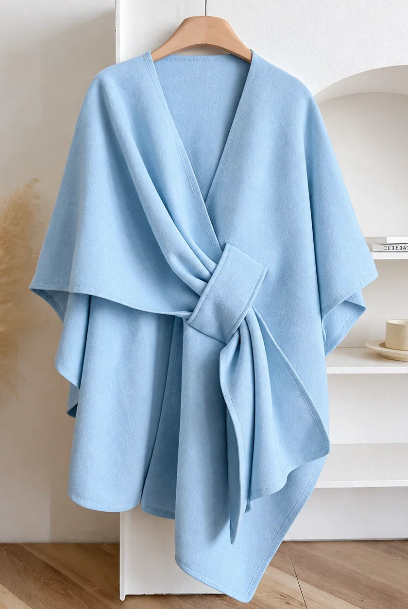 Women's Long Fleece Drape Shawl Wrap - One Size, Soft and Flowing Design 11