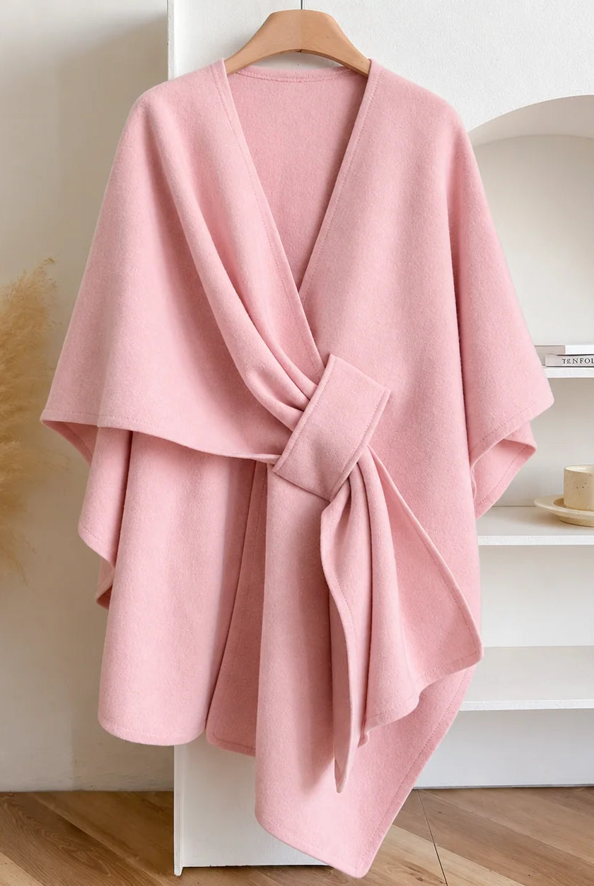 Women's Long Fleece Drape Shawl Wrap - One Size, Soft and Flowing Design 12