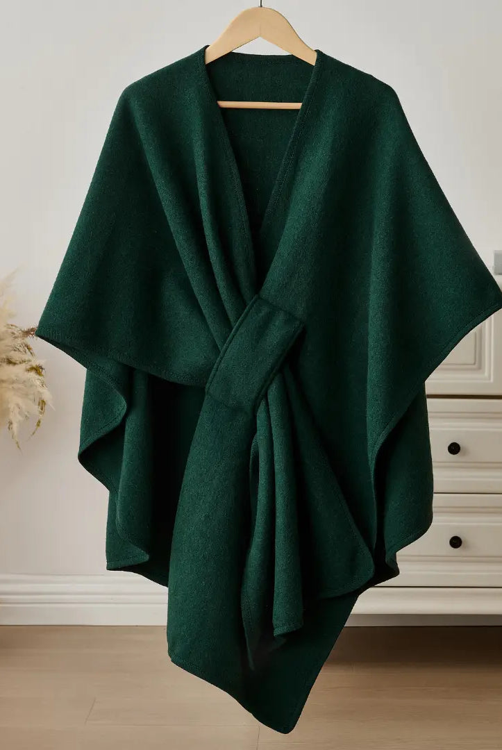 Women's Long Fleece Drape Shawl Wrap - One Size, Soft and Flowing Design 13