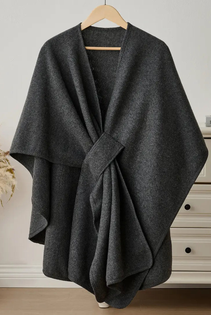 Women's Long Fleece Drape Shawl Wrap - One Size, Soft and Flowing Design 14