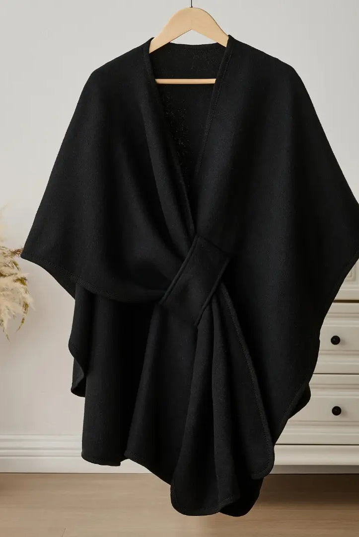 Women's Long Fleece Drape Shawl Wrap - One Size, Soft and Flowing Design 6