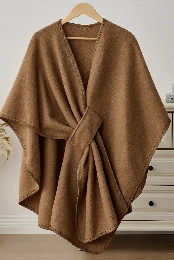 Women's Long Fleece Drape Shawl Wrap - One Size, Soft and Flowing Design 7