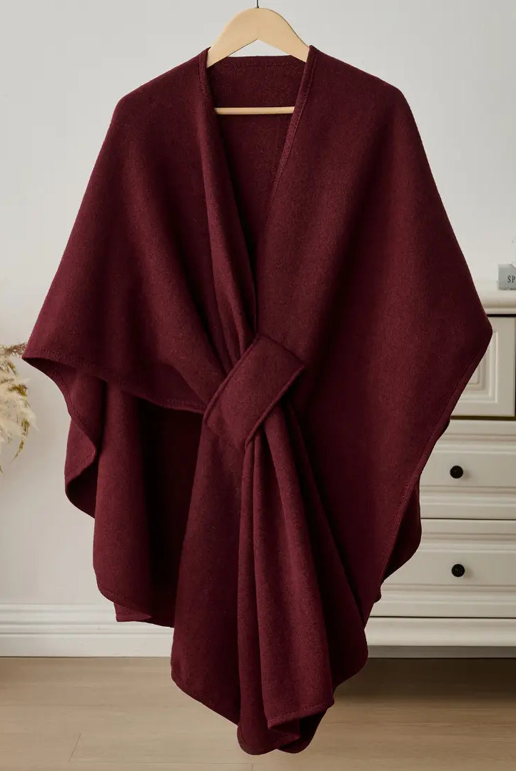 Women's Long Fleece Drape Shawl Wrap - One Size, Soft and Flowing Design 8