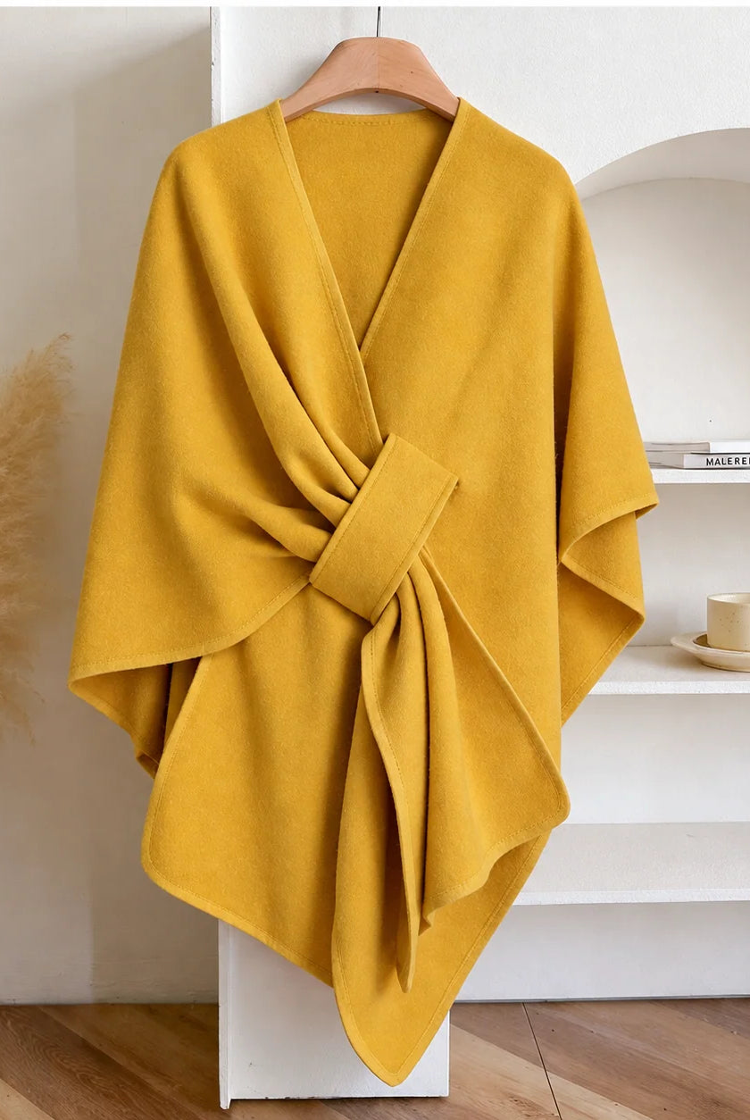 Women's Long Fleece Drape Shawl Wrap - One Size, Soft and Flowing Design 9