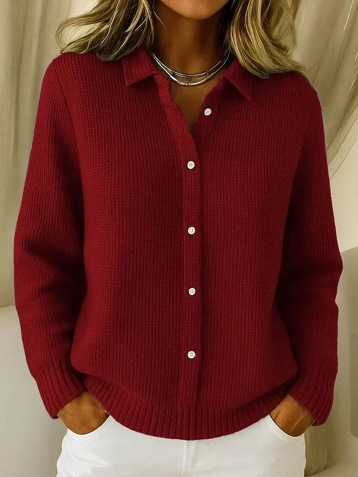 Women's Longline Button-Front Knit Cardigan Sweater 2