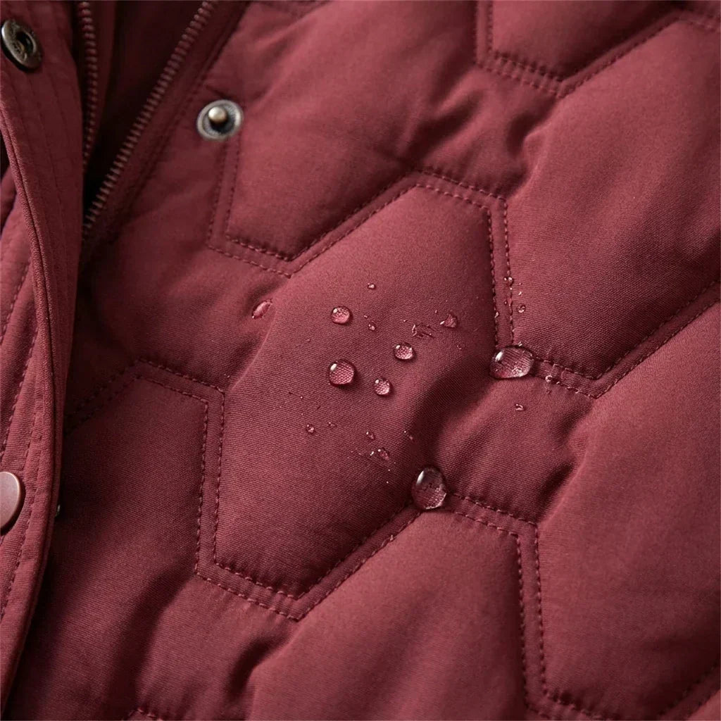 Women's Longline Hooded Down Coat with Waterproof Windproof Protection 4