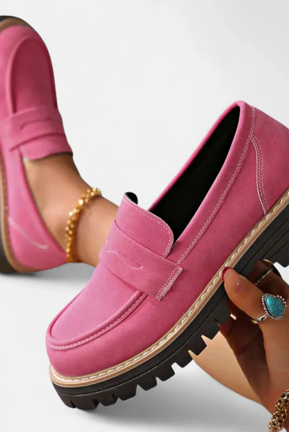 Women's Orthopedic Heeled Loafers with Slip-On Design and Arch Support 2