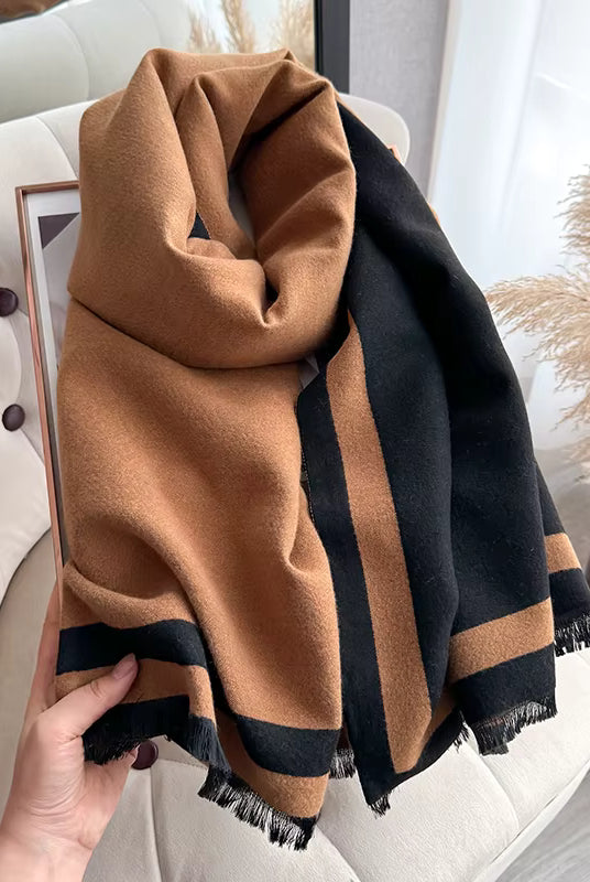 Women's Plain Color Polyester Winter Scarf Wrap, 65 x 180 cm 1