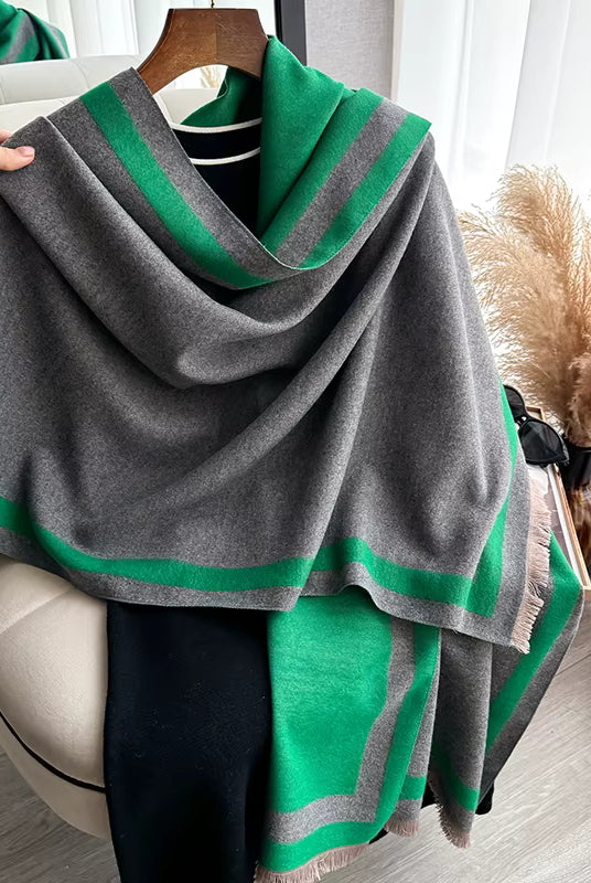 Women's Plain Color Polyester Winter Scarf Wrap, 65 x 180 cm 2