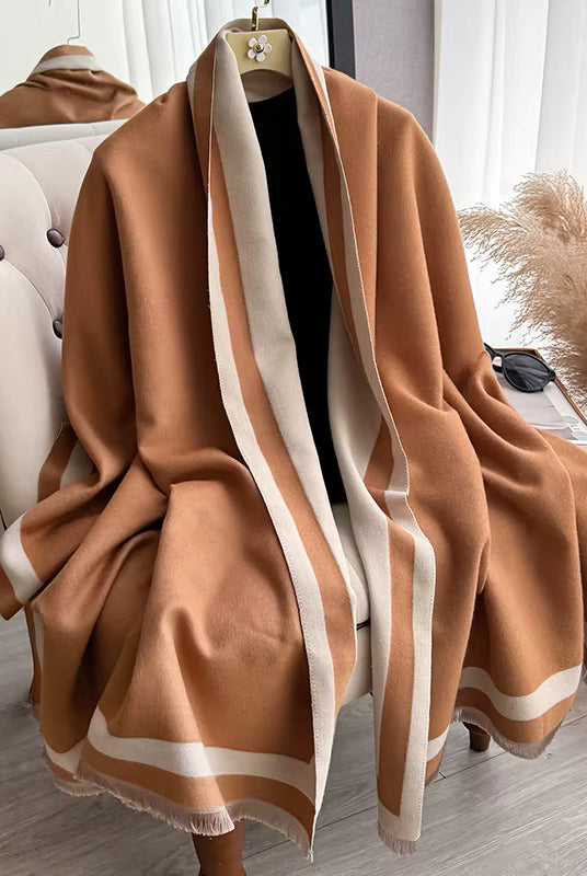 Women's Plain Color Polyester Winter Scarf Wrap, 65 x 180 cm 3