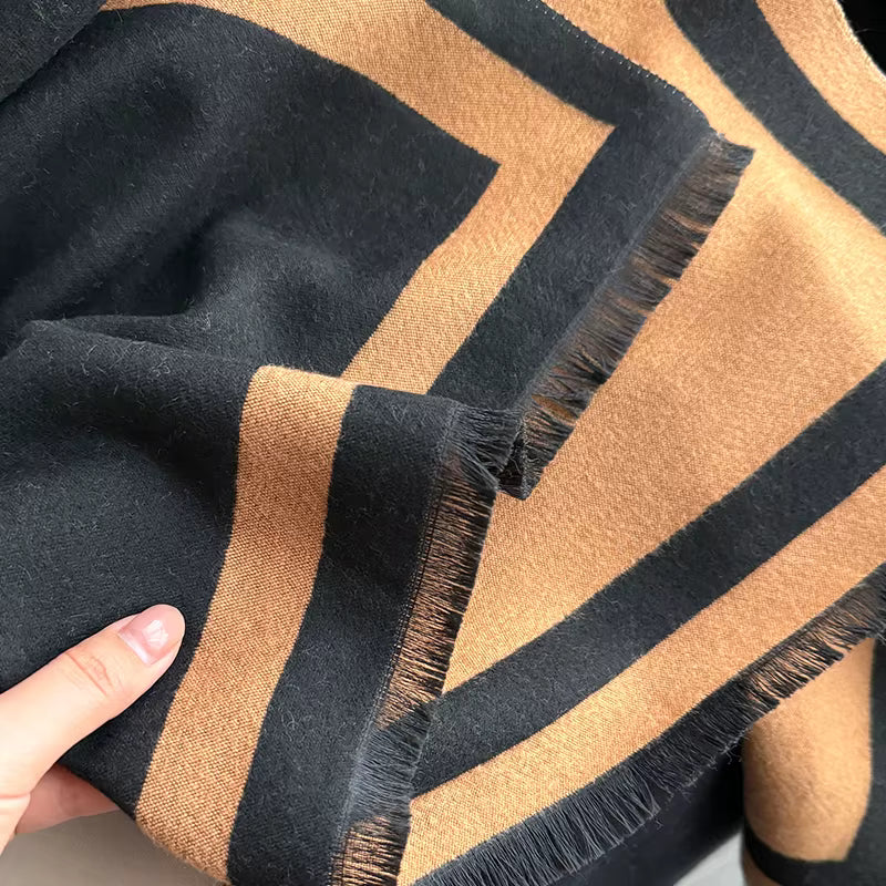 Women's Plain Color Polyester Winter Scarf Wrap, 65 x 180 cm 4