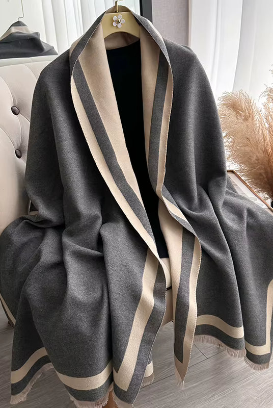 Women's Plain Color Polyester Winter Scarf Wrap, 65 x 180 cm 5
