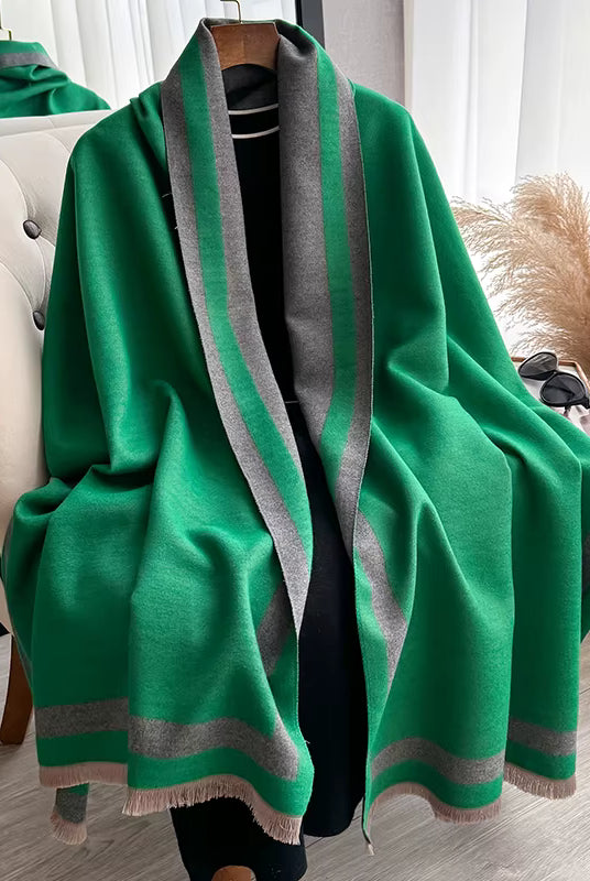 Women's Plain Color Polyester Winter Scarf Wrap, 65 x 180 cm 7