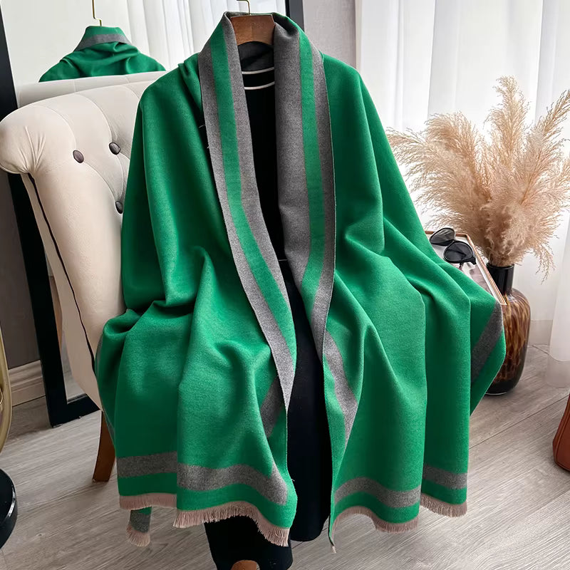 Women's Plain Color Polyester Winter Scarf Wrap, 65 x 180 cm 7