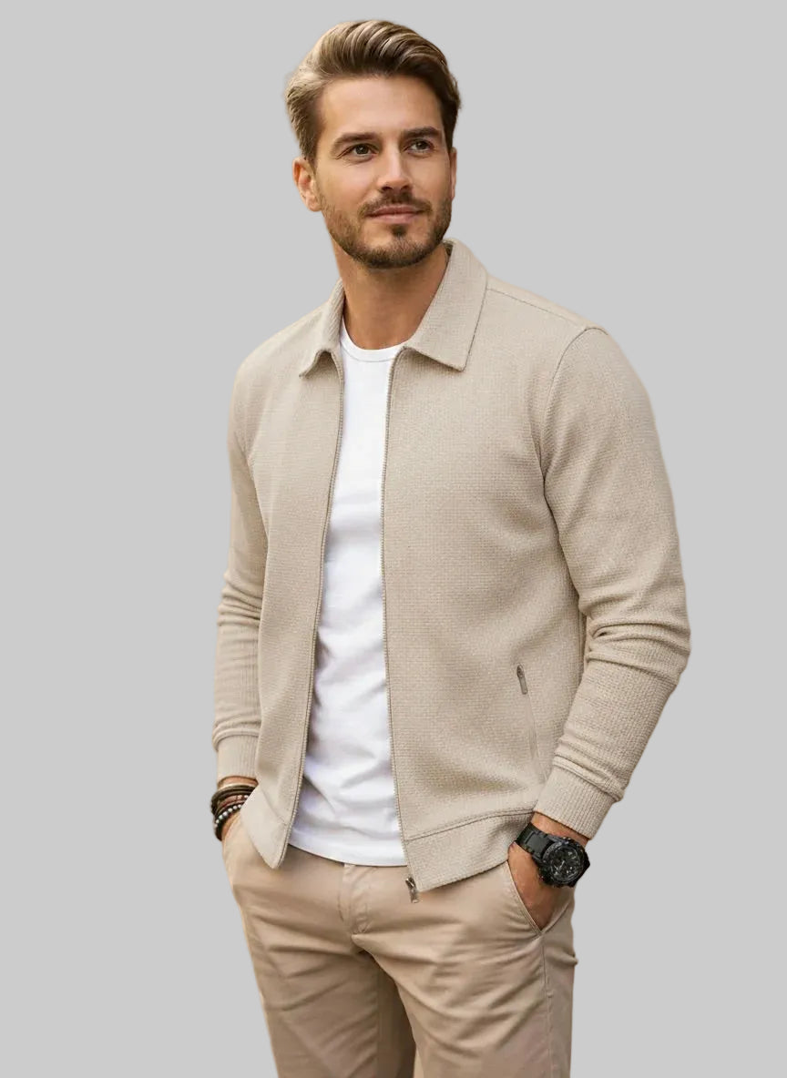 Men's Casual Zipper Vest with Stand-Up Collar - 1