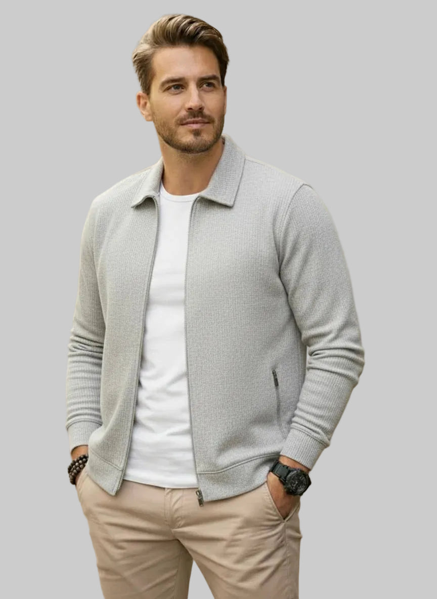 Men's Casual Zipper Vest with Stand-Up Collar - 5