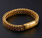 Men's Chainlink Bracelet with Gold-Tone Finish in Durable Stainless Steel 0